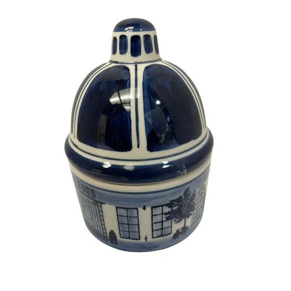 Vintage Handgemaakt DELFTS BLAUW Covered Sugar Bowl Old Dutch Kitchen Holland 4" - Picture 9 of 10